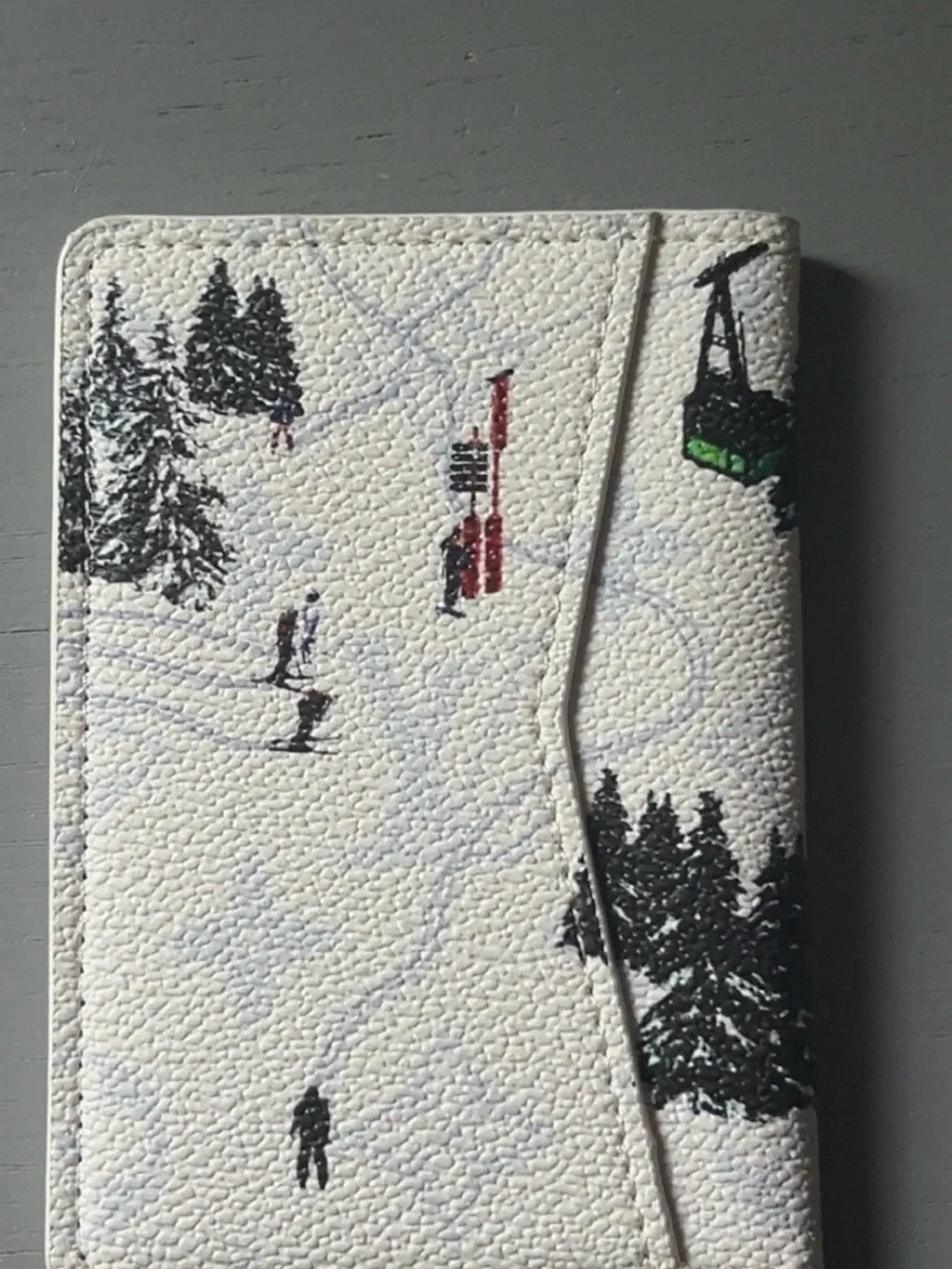 Louis Vuitton White Ski Print Card Holder check description